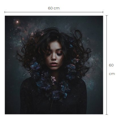 Digital Artwork AI Flowerbomb 60 x 60 cm
