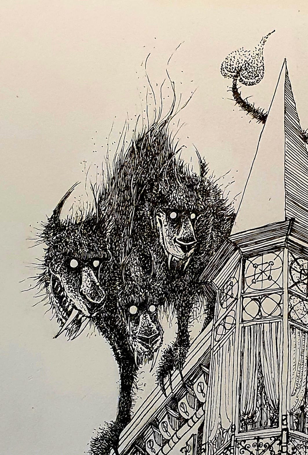 Pentekening ´Hellhounds´
