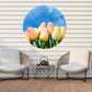 Tuin Wandcirkel Tulpen blauw Ø 60 cm