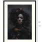 Ingelijst Digital Artwork (AI) Flowerbomb.1 (80 x 60 cm)