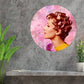 Muurcirkel vrouw roze Ø 50 cm (3mm)