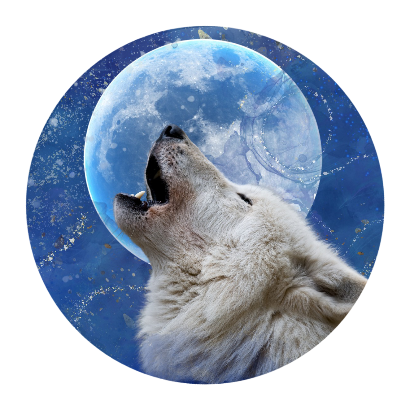 Muurcirkel Wolf Ø 70 cm (3mm)