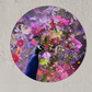 Muurcirkel pauw met bloemen bloemen Ø 100 cm (5mm)