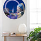 Muurcirkel Meisje met de Parel London Eye Ø 70 cm (3mm)