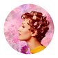 Muurcirkel vrouw roze Ø 70 cm (3mm)