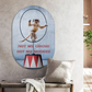 Aluminium Muur ovaal Not my Monkey 50 x 75